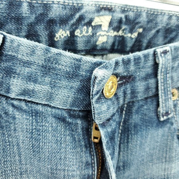 7 For All Mankind Blue Boot Cut Jeans A pocket. Too big for me. - Picture 4 of 15